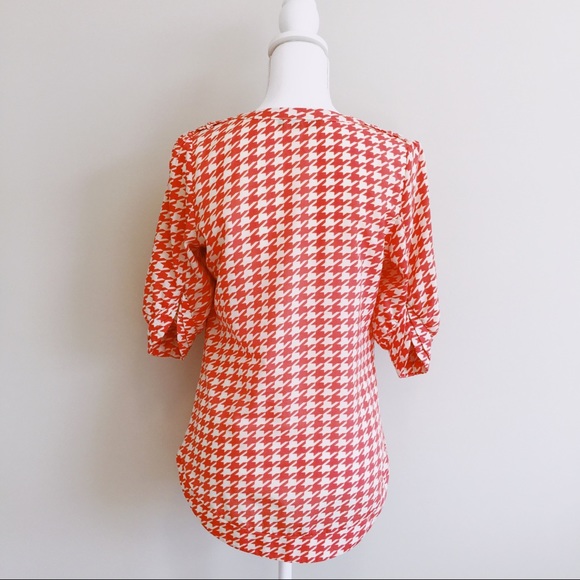 41 Hawthorn Orange and White Blouse - Size S - Picture 2 of 4